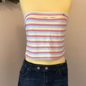 Lacoste Striped Crop Tube Top Size 42 M/L